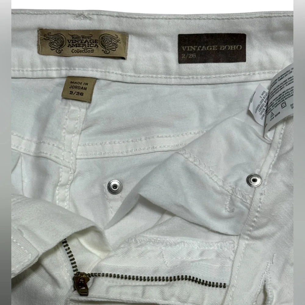 Nine West Vintage America White Stretch Jeans Size 2 Skinny - Picture 11 of 15